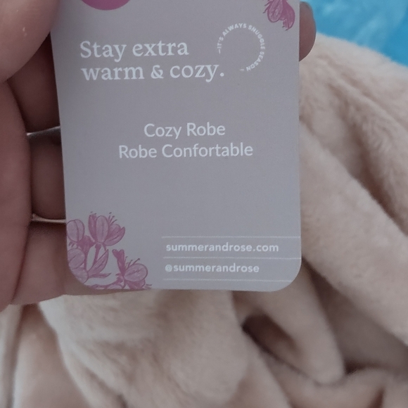 NWT Summer & Rose Cozy Bath Robe Taupe Standard L/XL - Picture 5 of 12